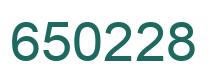 Number 650228 green image