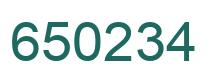 Number 650234 green image