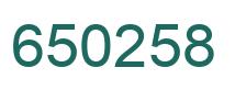 Number 650258 green image