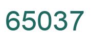 Number 65037 green image