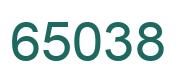 Number 65038 green image