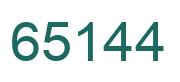 Number 65144 green image