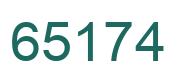 Number 65174 green image