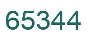 Number 65344 green image