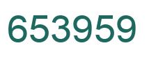 Number 653959 green image