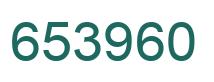 Number 653960 green image