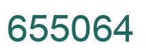 Number 655064 green image