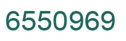Number 6550969 green image