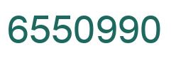 Number 6550990 green image