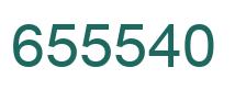 Number 655540 green image