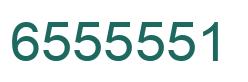 Number 6555551 green image