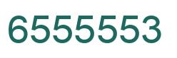 Number 6555553 green image