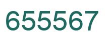 Number 655567 green image