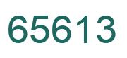 Number 65613 green image