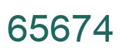 Number 65674 green image