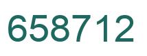 Number 658712 green image