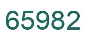 Number 65982 green image