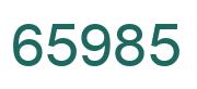 Number 65985 green image