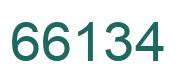 Number 66134 green image