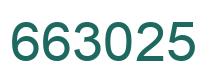 Number 663025 green image