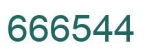 Number 666544 green image
