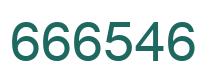 Number 666546 green image