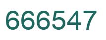Number 666547 green image