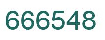 Number 666548 green image