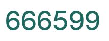 Number 666599 green image