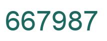 Number 667987 green image