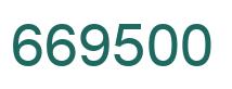 Number 669500 green image