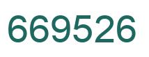 Number 669526 green image