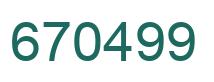 Number 670499 green image
