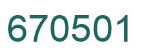 Number 670501 green image