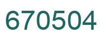 Number 670504 green image