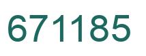 Number 671185 green image