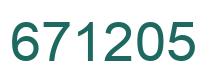 Number 671205 green image