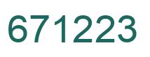 Number 671223 green image