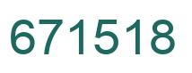 Number 671518 green image