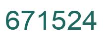 Number 671524 green image