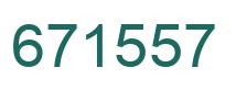 Number 671557 green image
