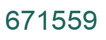 Number 671559 green image