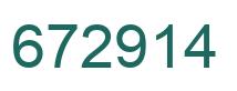 Number 672914 green image