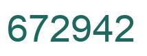 Number 672942 green image