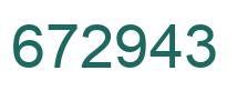 Number 672943 green image