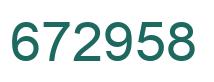 Number 672958 green image