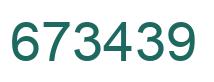 Number 673439 green image