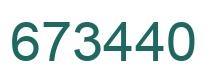 Number 673440 green image