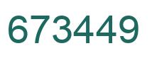 Number 673449 green image