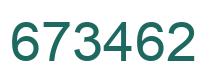 Number 673462 green image